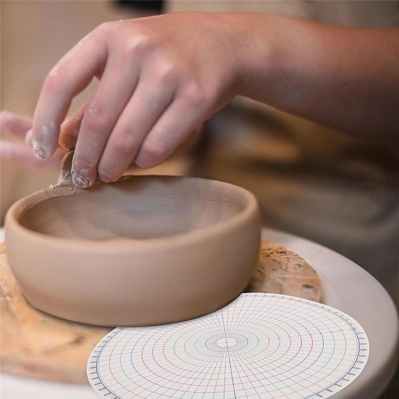 A96I-Pottery Clay Divider Tool Equal Circle Protractor Rotary Disc  Pottery Trimmer Tool Circle Scale Ruler