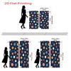 2pcs Modern Window Curtains - Semi-Sheer Light Filtering Privacy Drapes with Dark Blue Background & Multicolor Dot Pattern