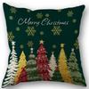 New Merry Christmas Throw Pillow Case Xmas Tree Santa Claus Linen 45X45cm Pillow Cover