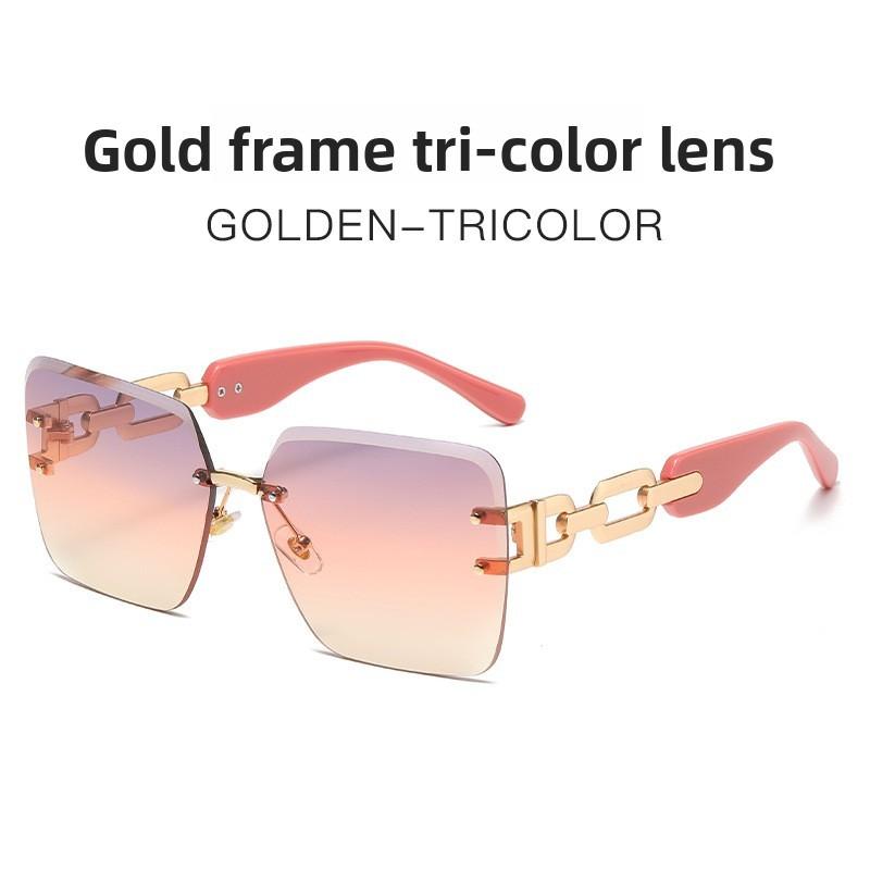 Modern Geometric Designer Sunglasses With Pc Lenses For Outdoor And Parties