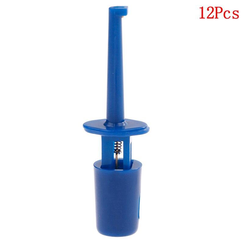 Mini 12Pcs Single Test Hook Clip Test Probe For Electronic Testing IC Grabber Large Round Crocodile Clip Hook Test Clip