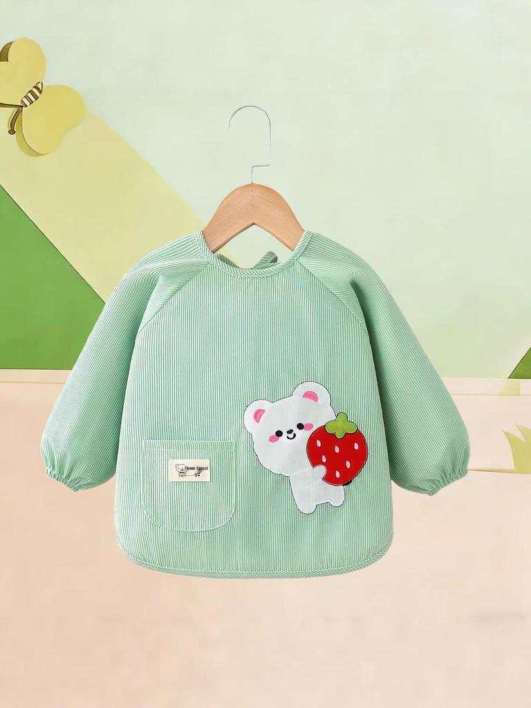 Waterproof Corduroy Baby Coveralls: Stain-Proof Unisex Autumn/Winter Eating Apron & Bib