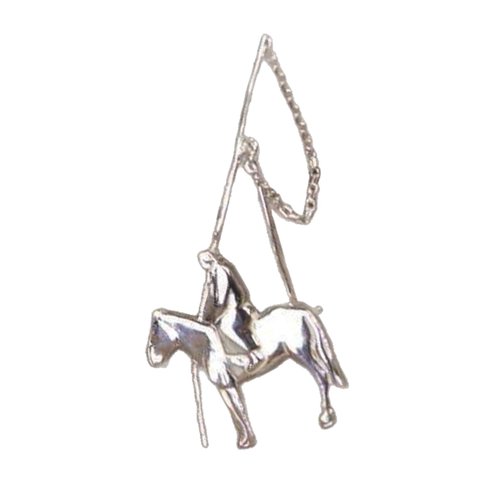 

Artistic Unisex Silver Plated Mongolian Horse Lassoes Poles Brooch Pin Jewelry for Men Women Gift for Friend and Family 1
