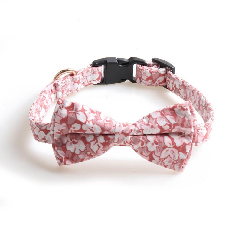 New Arrival! Adorable Cotton Printed Dog Collar Romantic Rose Collection