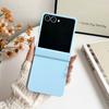 Z Flip7 FE Dopamine Candy Color Matte Phone Case for Samsung Galaxy Z Flip 7 6 5 Flip 4 3 5G Hinge Protective Hard Back Cover
