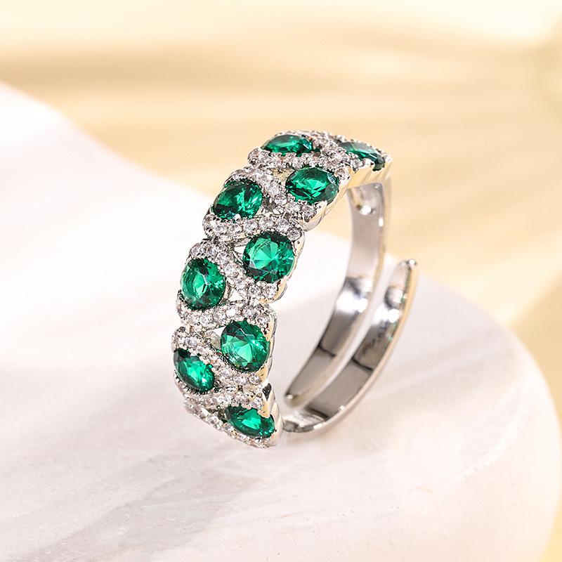 

Jewelry Copper Bottom Gold-Plated Simulation Sapphire Red Corundum Ring Retro Wind Diamond Ring