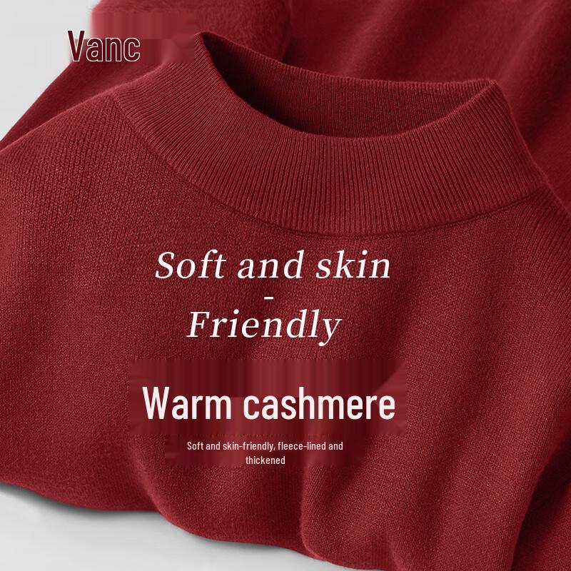 

VANCL Men s Half-High Neck Thermal Knit Sweater L