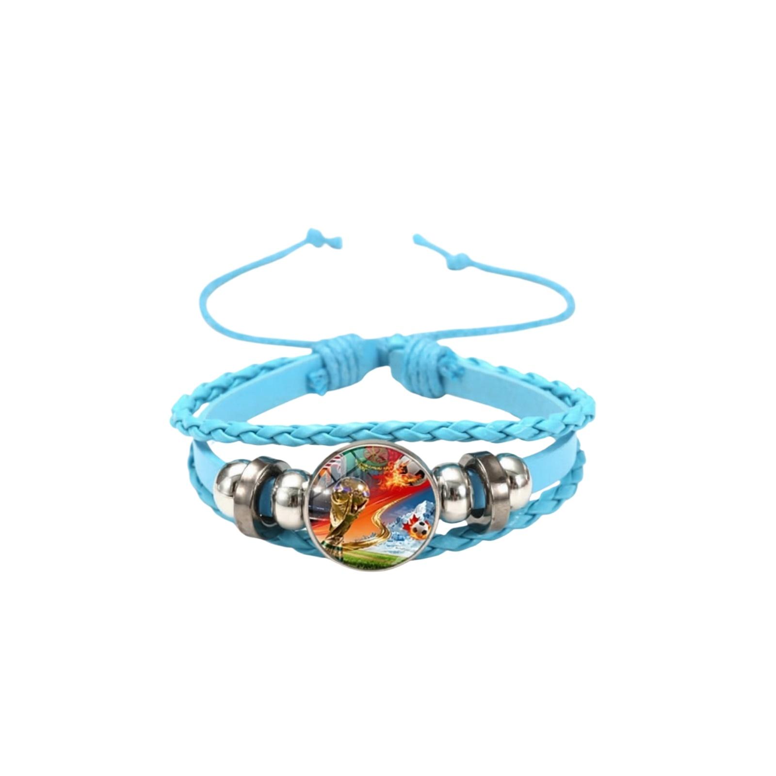 

Football Event Stretchable Retro Multi Layer Woven Commemorative Bracelet One Size