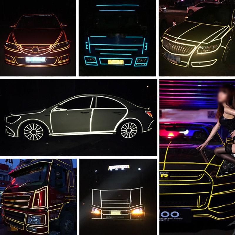 Reflective Car Motorcycle Bike Body Rim Stripe Tape Sticker Roll DIY Decal New