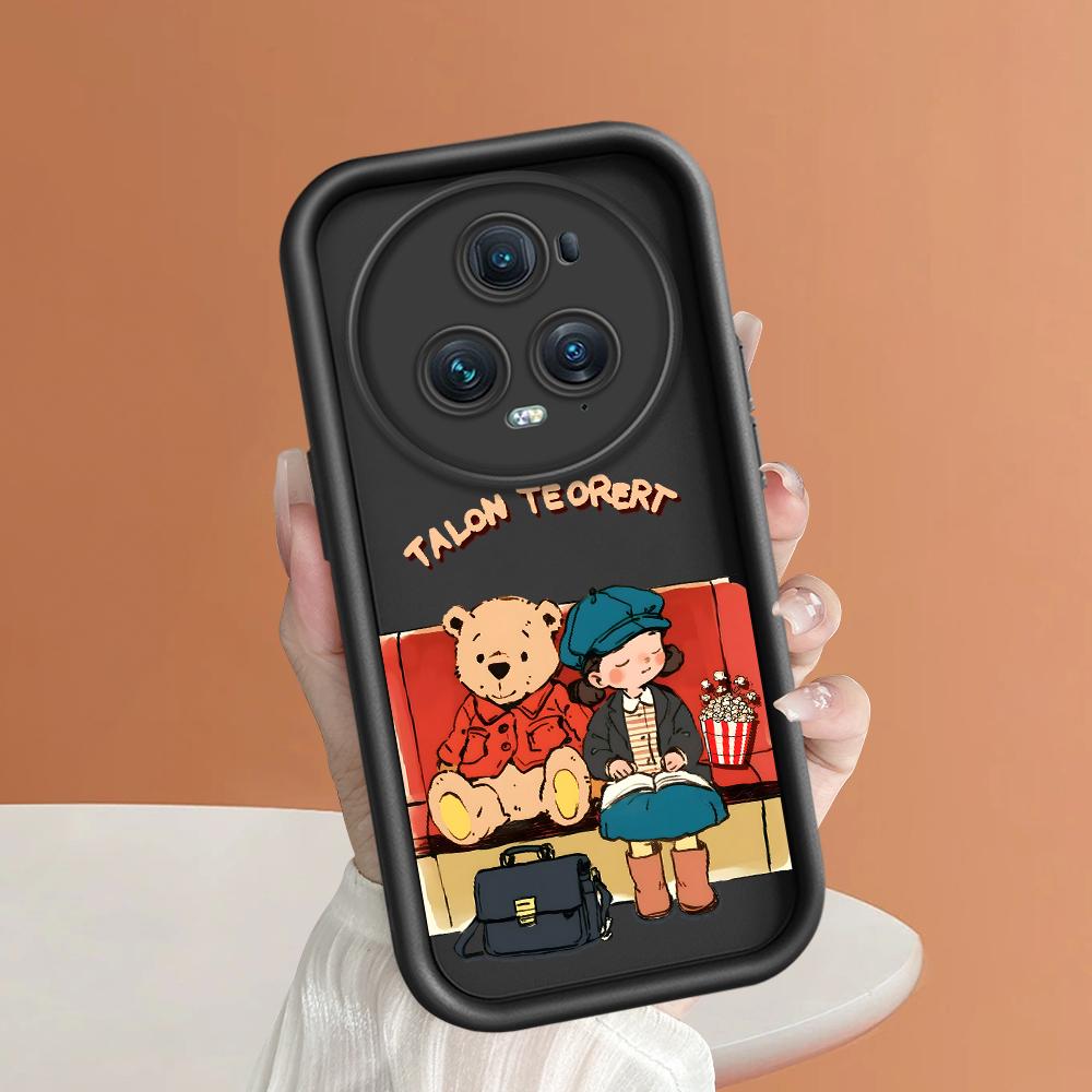 

Мягкий силиконовый квадратный чехол с рисунком лестницы для телефона, полное покрытие, противоударный защитный резиновый чехол для камеры для Huawei Honor Honor 70 5G чёрный