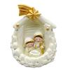 Traditional Christmas Nativity Ornament Resin Manger Scene Holy Family Miniature Statue For Tabletop Decoration Gift