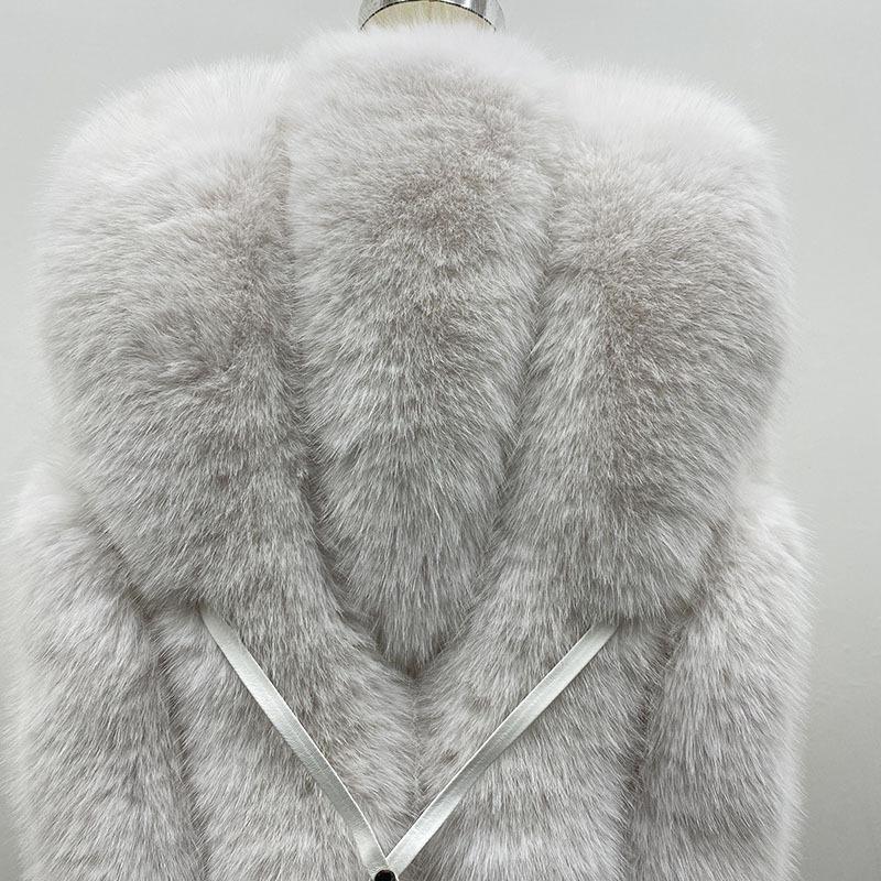 Fur winter new imitation fox fur vest women's fashion light and thin vest