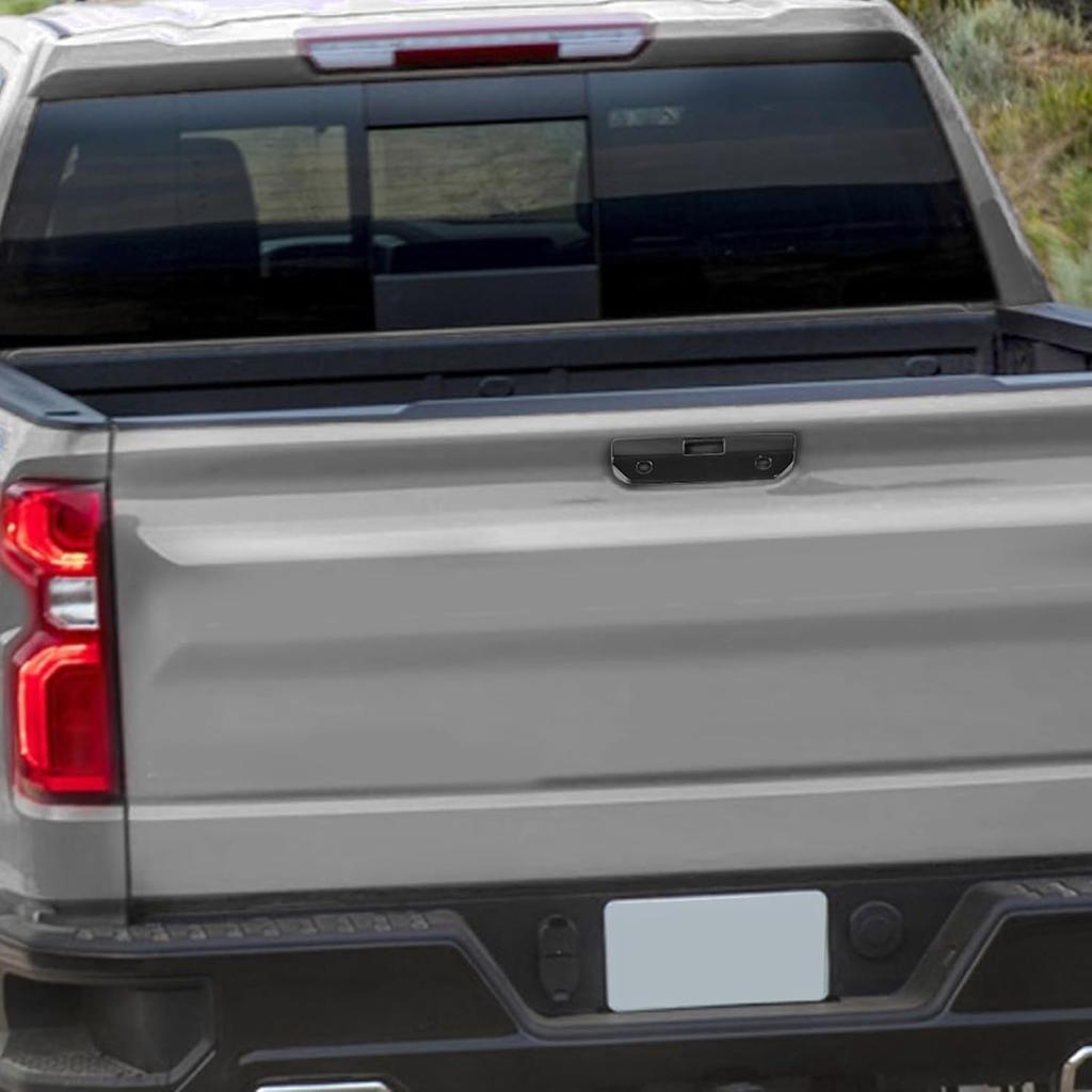 RT-TCZ para Tampa da Maçaneta da Tampa Traseira do Silverado Moldura Compatível com Chevy Silverado GMC Sierra 2019 em Diante Acessórios Externos Pretos