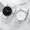 Modische leuchtende Uhr Damen-Kleber-Netzarmband Quarz-Uhr Damen-Uhr Nischen-Damen-Uhr