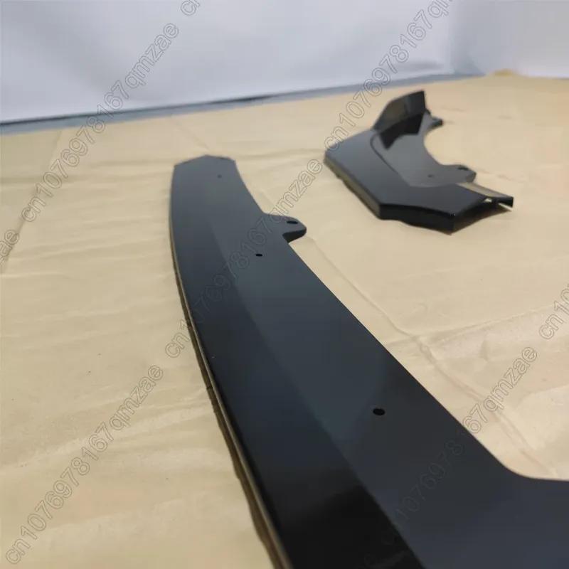 For Kia Stinger GT 2018-2023  Auto Car Front Bumper Splitter Lip Spoiler Diffuser Guard Body Kit Cover Tuning ABS Gloss Black