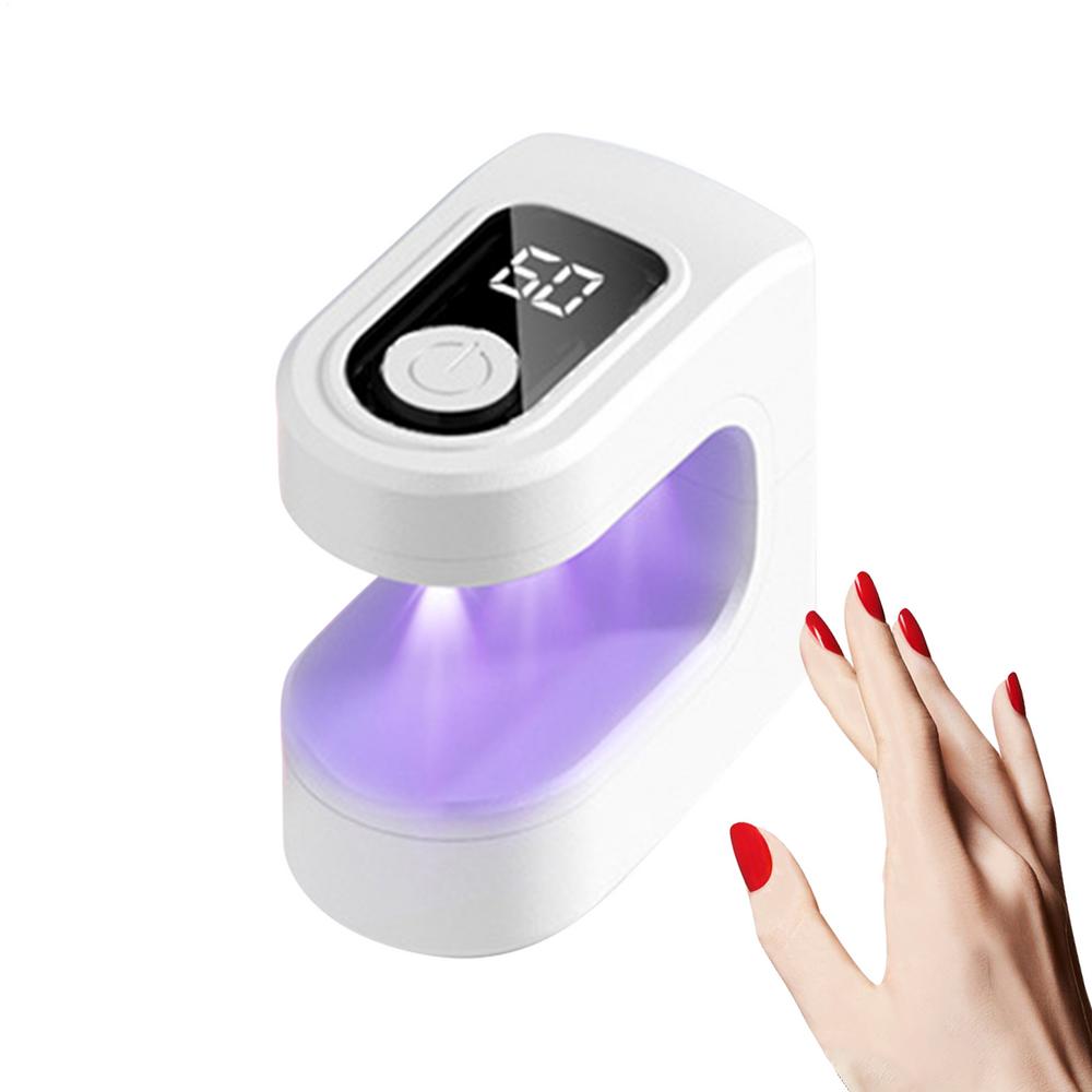 Small UV Light For Nails Fingernail Curing Dryer USB Charging Nail Curing Light With 2 Timing Modes For Manicure Pedicure Studio