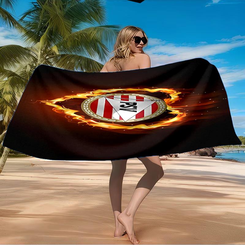 Asciugamano da Spiaggia con Stemma Psv Eindhoven in Microfibra, Leggero e Asciugatura Rapida, per Viaggi Estivi, Piscina, Regalo di Compleanno