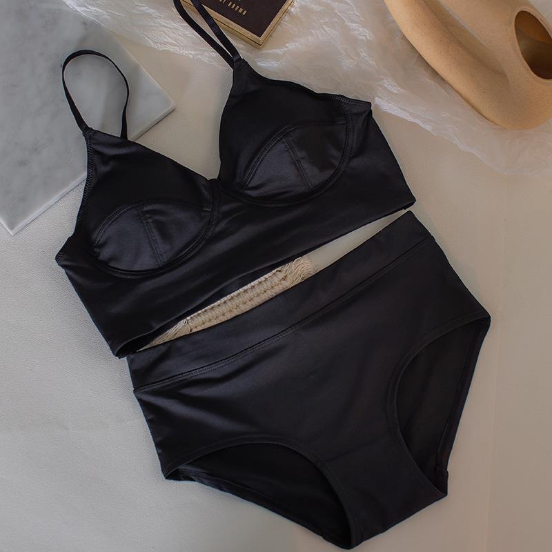 Sexy Back Underwear French Thin Comfortable No Steel Ring Bra Large Chest Small Vest Large Size Bra