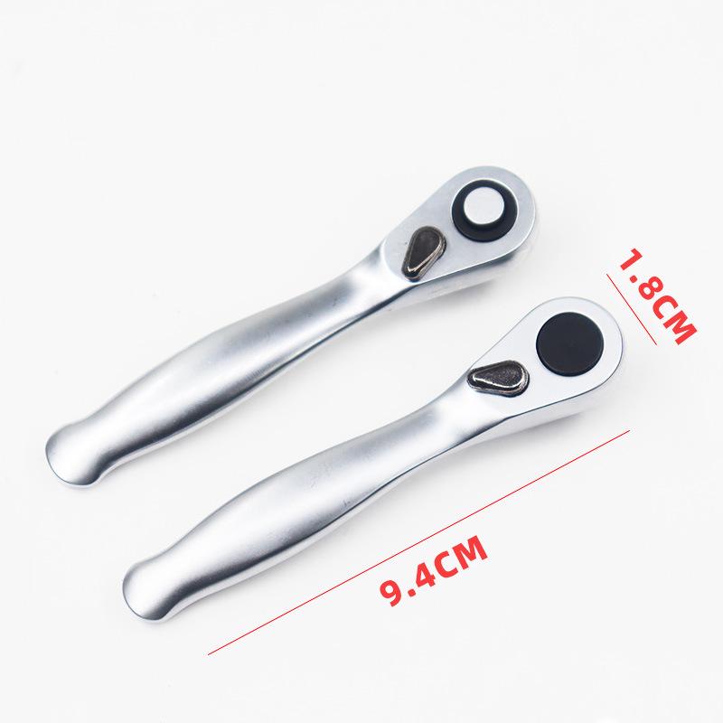 72-Tooth Mini Ratchet Wrench & Screwdriver, 1/4-Inch, Wear-Resistant Carbon Steel, for Tight Spaces, Forward/Reverse.