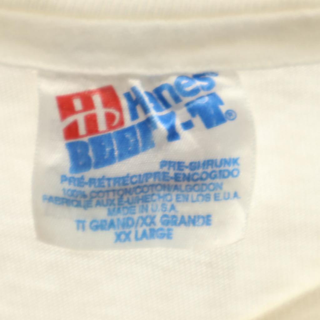 Hanes 90s Made in USA Old Message Print Short sleeve T-shirt Men's Used