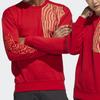 Adidas Spring Festival Themed Print Sports Pullover Sweatshirt Men Tops Red HE7323