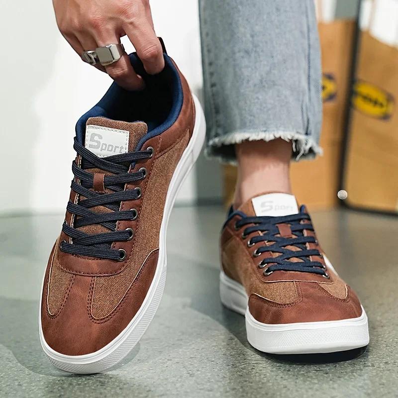 Men Shoes Canvas High Quality Breathable Flats Lace Up Leisure Big Size Fashion Comfort Soft Sole Non Slip Casual Shoes Men