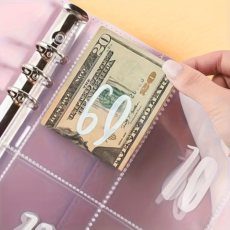 100-Day $5050 Money Saving Challenge Coin Envelope Budget Storage Book - Develop Good Savings Habit, Made of Durable Plastic Material