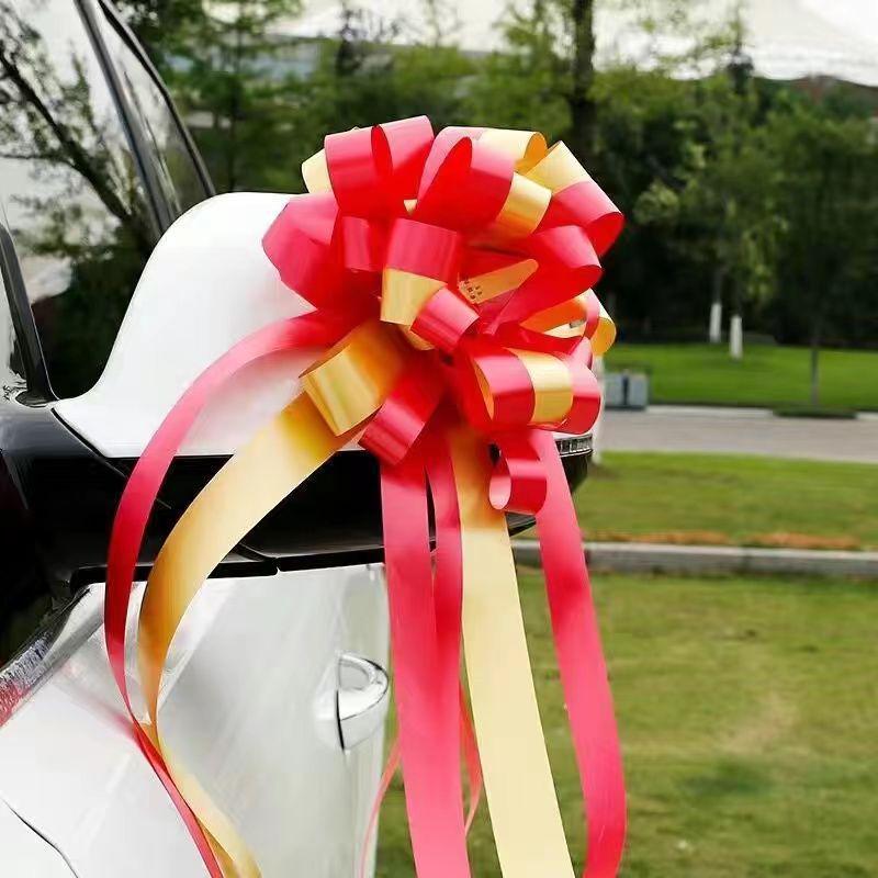 Large Wedding Car Ribbon Decoration Set for Ceremony and Wedding Room