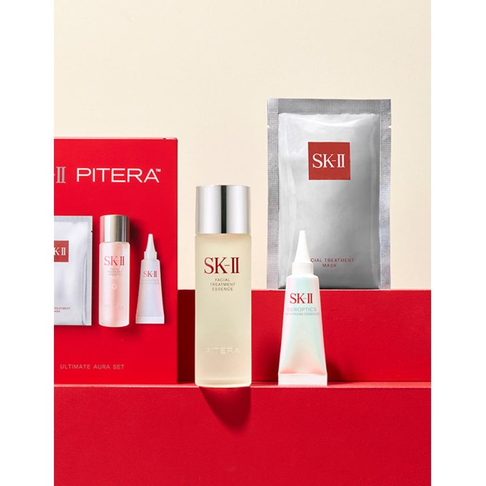

Sk Ii Pitera Ultimate Aura Set Эссенция для лица 75мл+Эссенция Aura 10мл+Маска 1шт