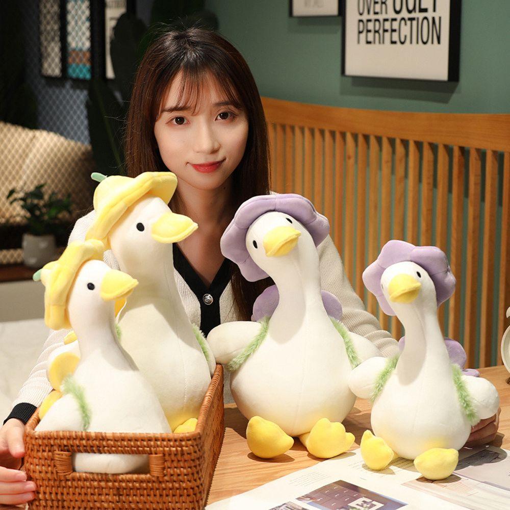 

Animal Doll Plush Toys Flowers Ducks Plush Toys Duck Stuffed Toy With Flowers Backpack Plush Doll yellow-35cm