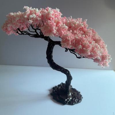 Miniature Flower Tree Model Mini Cherry Blossom Simulated Diorama Train Scenery Architecture