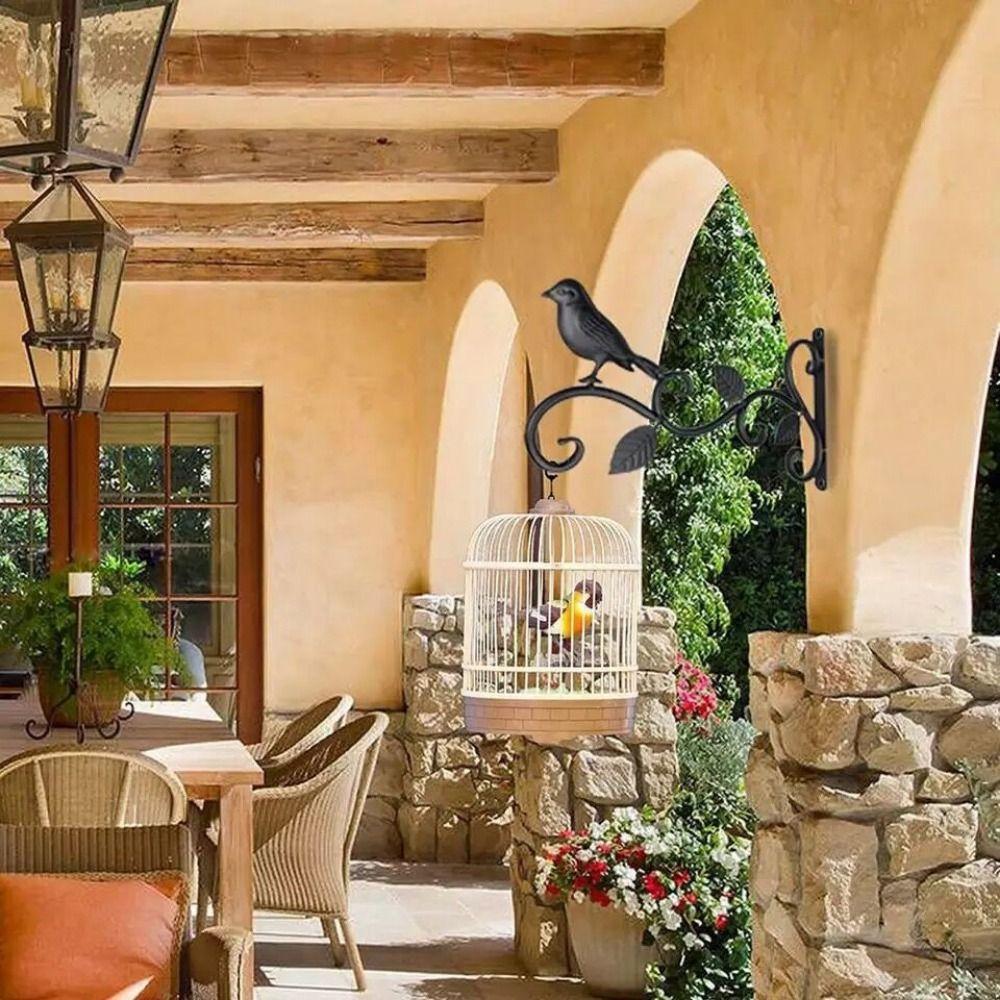 Black Garden Plant Hanger Hook Iron Flower Pot Hook Holder Durable Wall Mounted Plant Hanger