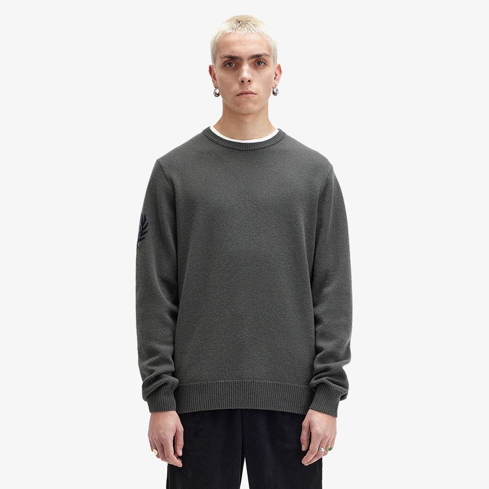 Fred Perry [Sharp] Laurel Wreath Knit - Field Green Afpm2438529-638 Field Green/L