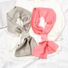 Long Women Neck Scarf Plain Headband Silk Satin Hair Scarf Female 15x140cm Fashion Skinny Bag Scarves For Ladies Beige Pink