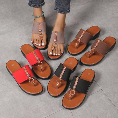 Slippers Clip Toe Women Heels Shoes Wedges Sandals Platform Casual Flip Flops