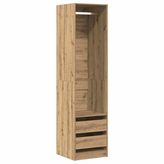 VidaXL Garde-robe chêne artisanal 50x50x200 cm bois d'ingénierie, armoire de rangement, organisateur de garde-robe, armoire, 3318629