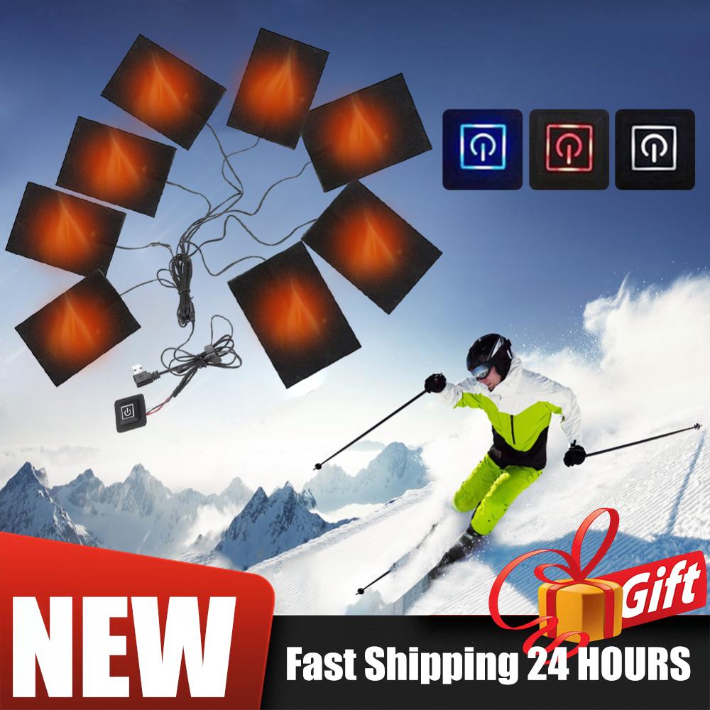 Electric Cloth Heater USB Heating Pads Electric Heated Jacket Soft Cushion Winter Men Vest Heating Clothes Warmer Pads Keep Warm