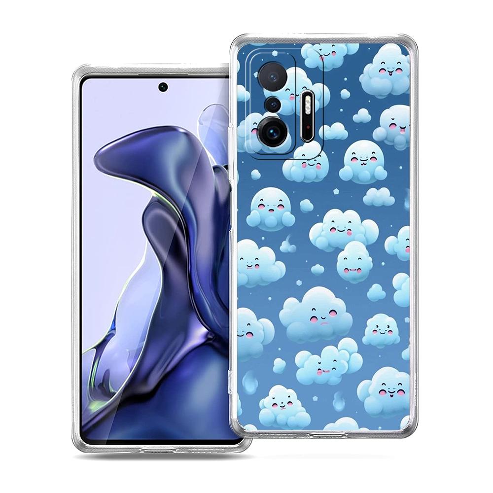 Transparent Phone Case for Xiaomi Mi 14 13 12 11 Ultra 13T 12T 11T Poco X3 NFC F3 F6 Pro Lite 5G Soft TPU Shell Cute Cloud Bags