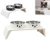 8.5cm Lifting Height Cat Bowl Double Bowl Design Cat Rice Plate Cute Pet Feeding Bowl  Pet Supplies