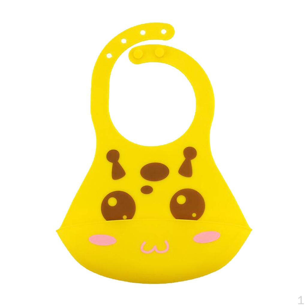 Adjustable Waterproof Silicone Infant Baby Bibs W/Food