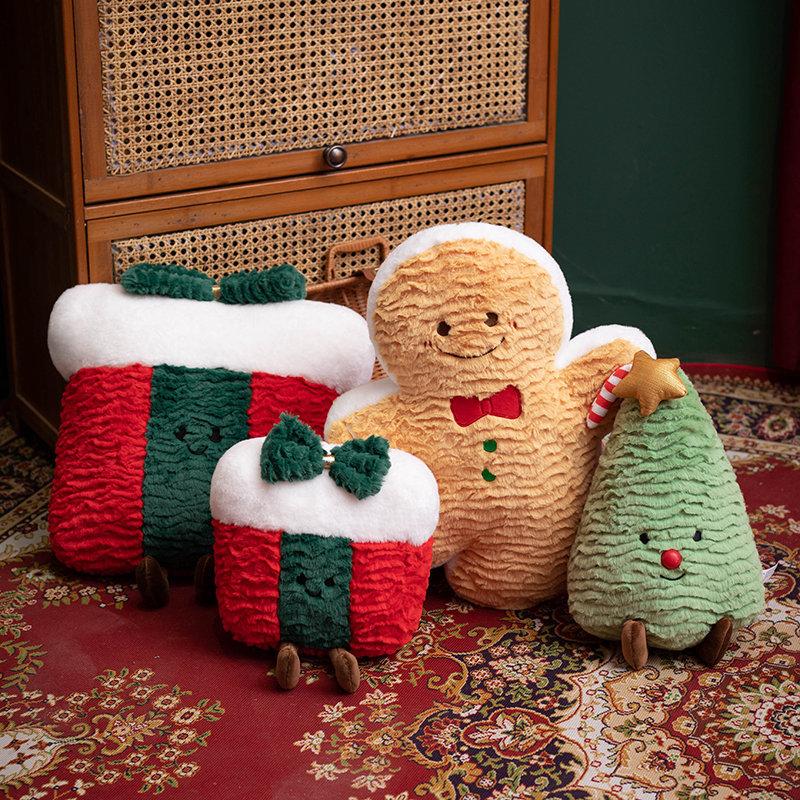New Colorful Christmas Pillow Christmas Tree Gingerbread Man Plush Doll Christmas Gift Christmas Decoration