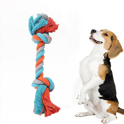 Hundespielzeug, bissfester Baumwollseilknoten für kleine Hundewelpen, zur Linderung verstopfter Zähne, zur Reinigung der Zähne, Kauspielzeug für Haustiere