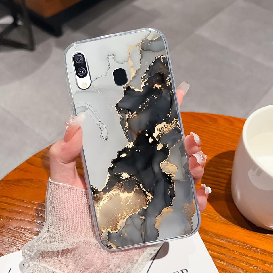 For Samsung Galaxy A40 A41 Phone Case Simple Creative Clear Back Cover For Samsung A 40 A 41 Soft TPU Silicone Anti Drop Fundas