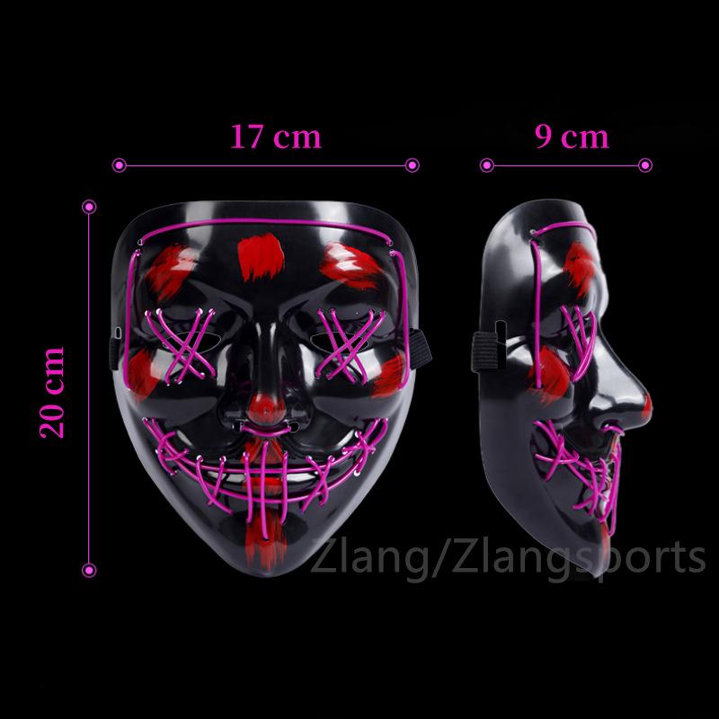 LED Cyberpunk Halloween Blood-Stained Ghost Mask