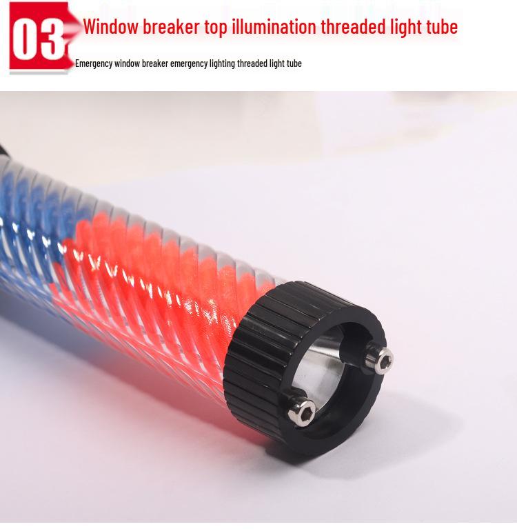 30CM LED Traffic Baton with Rechargeable Multifunctionality: Warning Light, Window Breaker, and Beeping Speaker