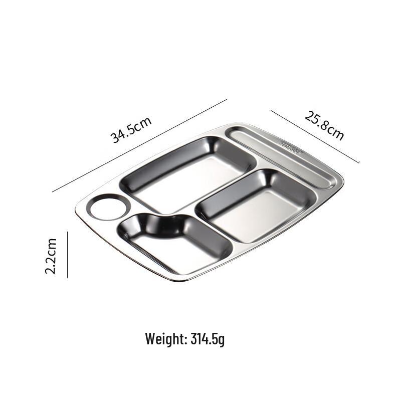 ZISIZ Square Divided Lunch Box with Lid
