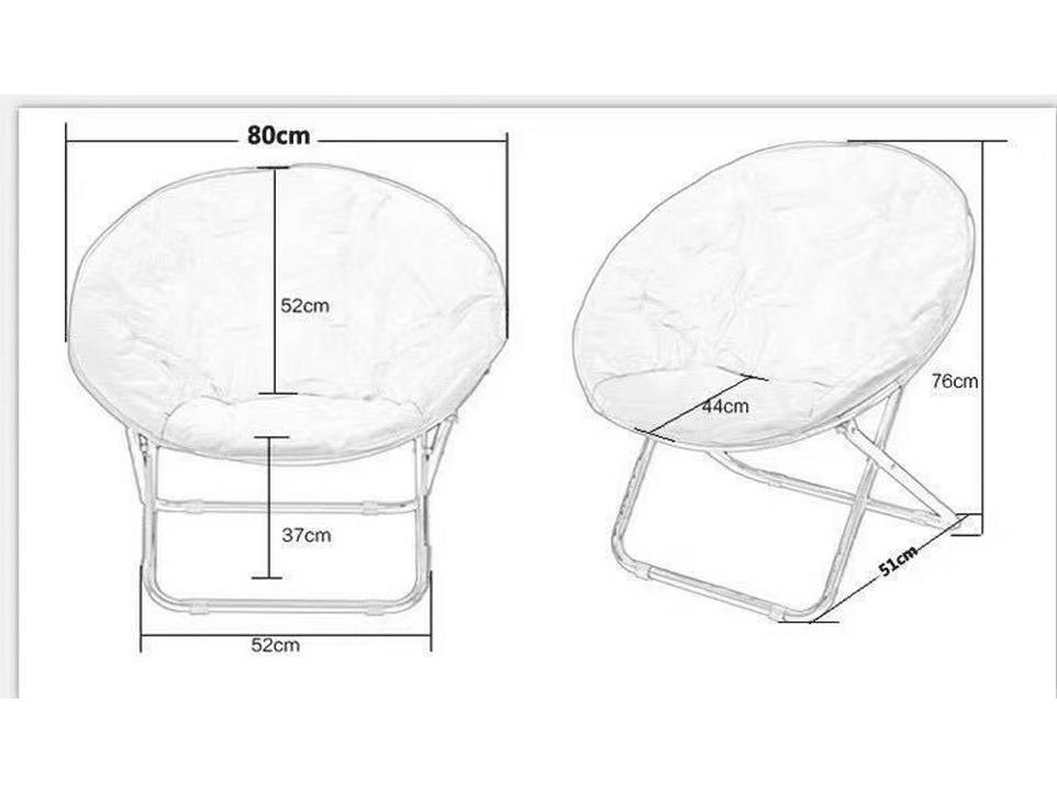 Składane krzesło rozkładane Moon - Idealne na balkon, do sypialni lub na przerwy obiadowe.