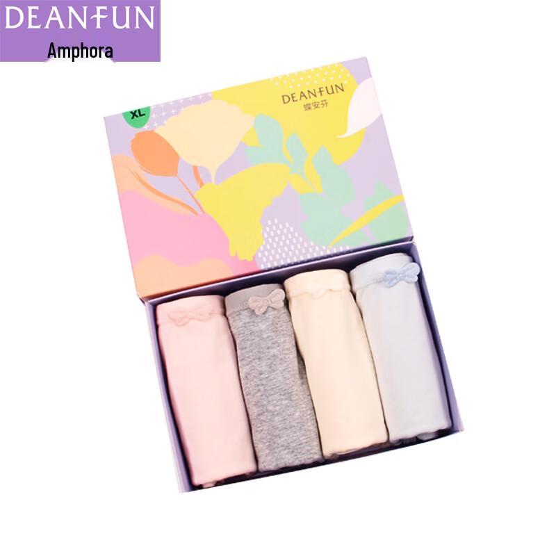 Deanfun Women's Cotton Antibacterial Briefs 4-Pack