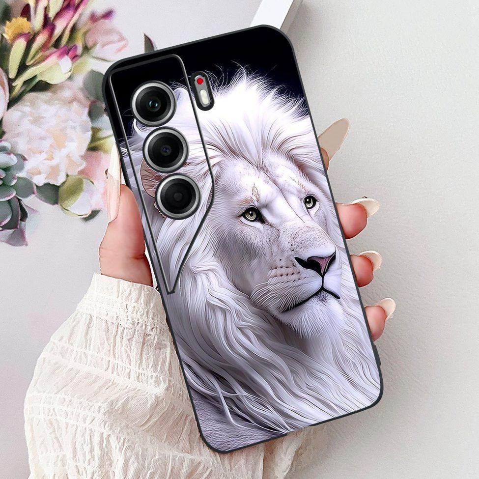 For Tecno Camon 40 Case CM5 Silicone Cute Cat Fashion Flowers Funny Painted Back Cover For Techno Camon 40 Phone Case Bumper