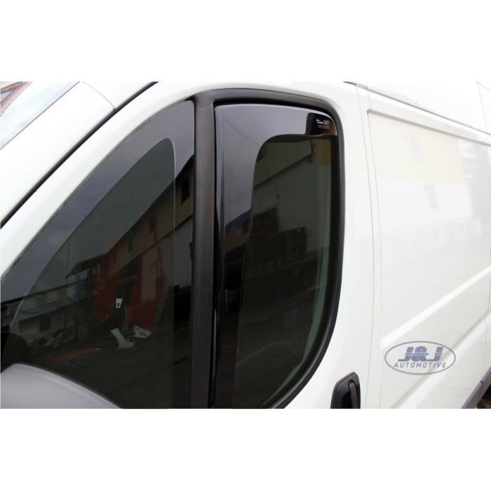Déflecteurs d'air - J&amp;J AUTOMOTIVE - Heko - Fumé - Pour Citroen Ducato 2006-2014 - Installation facile